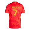 Børn - Spanien Alvaro Morata 7 Fodboldtrøje Hjemmebane EM 2024